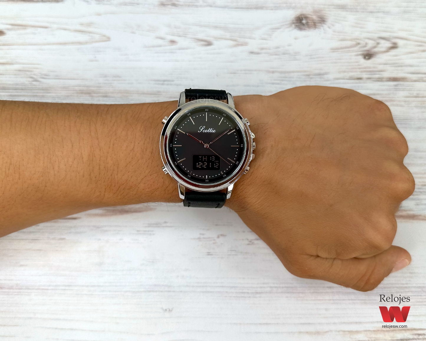 Reloj Scottie Hombre 1652 Plateado Negro