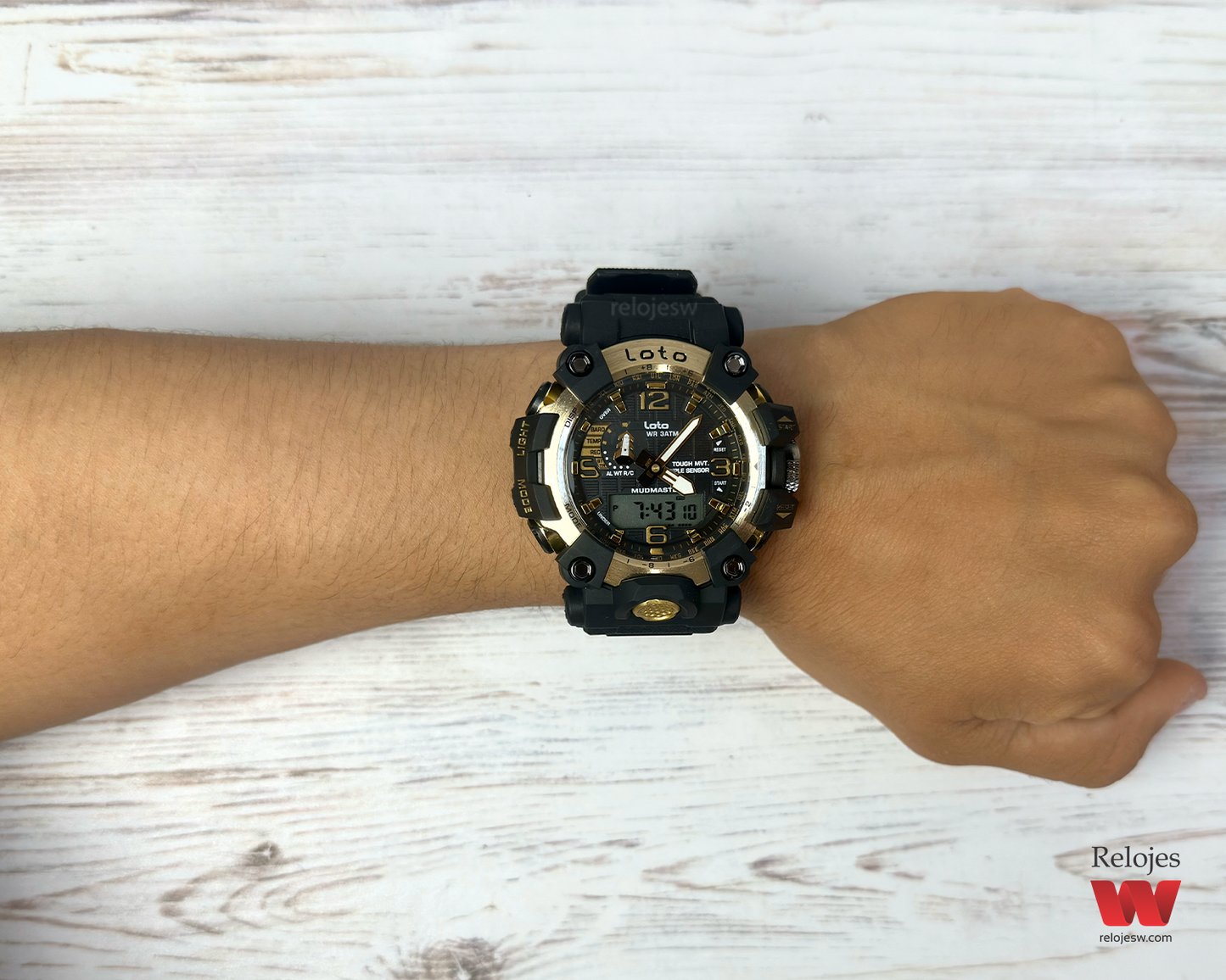 Reloj Loto Hombre Negro Dorado LT-2423-NEDO