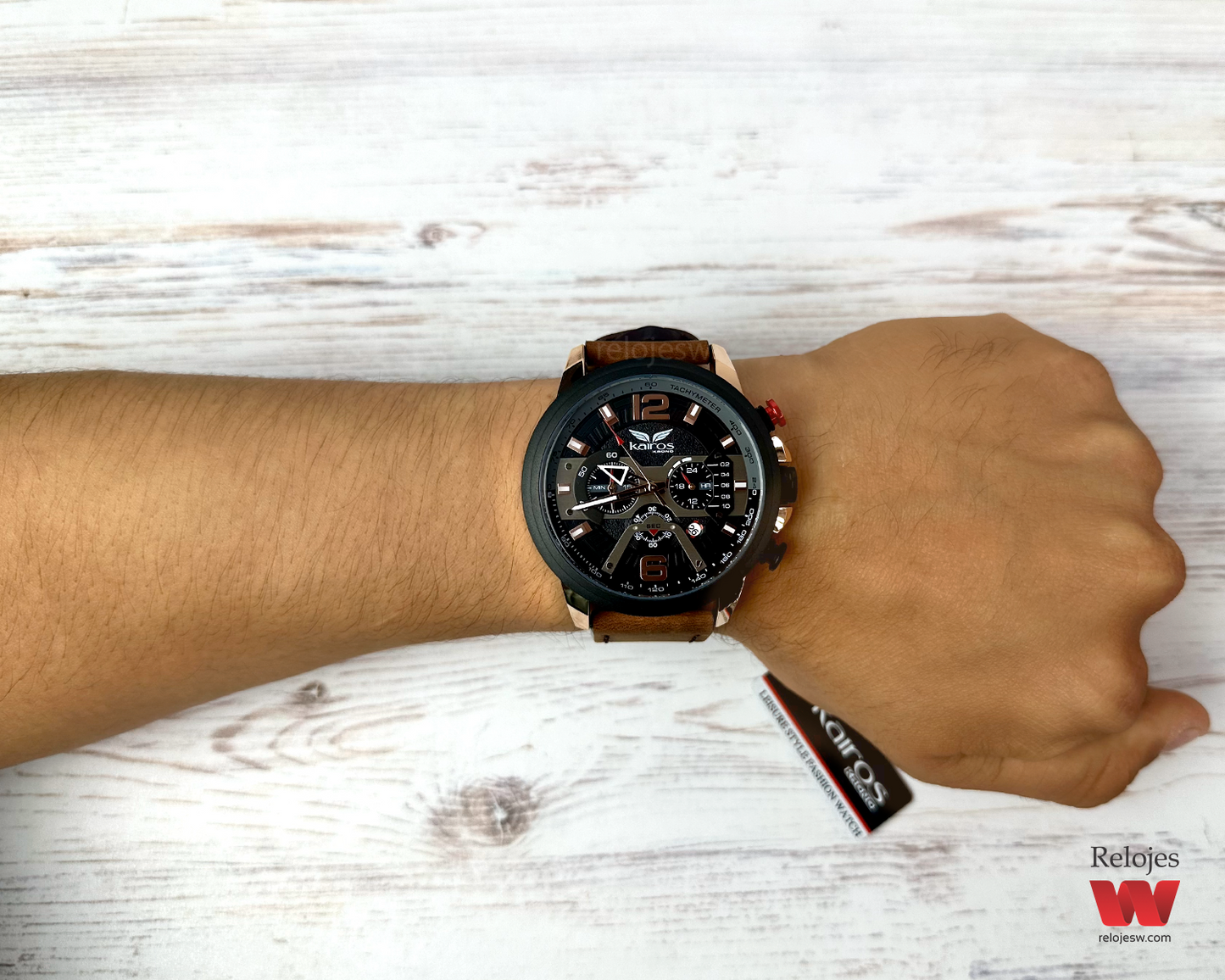 Reloj Kairos Hombre Marrón Negro KR8329-6