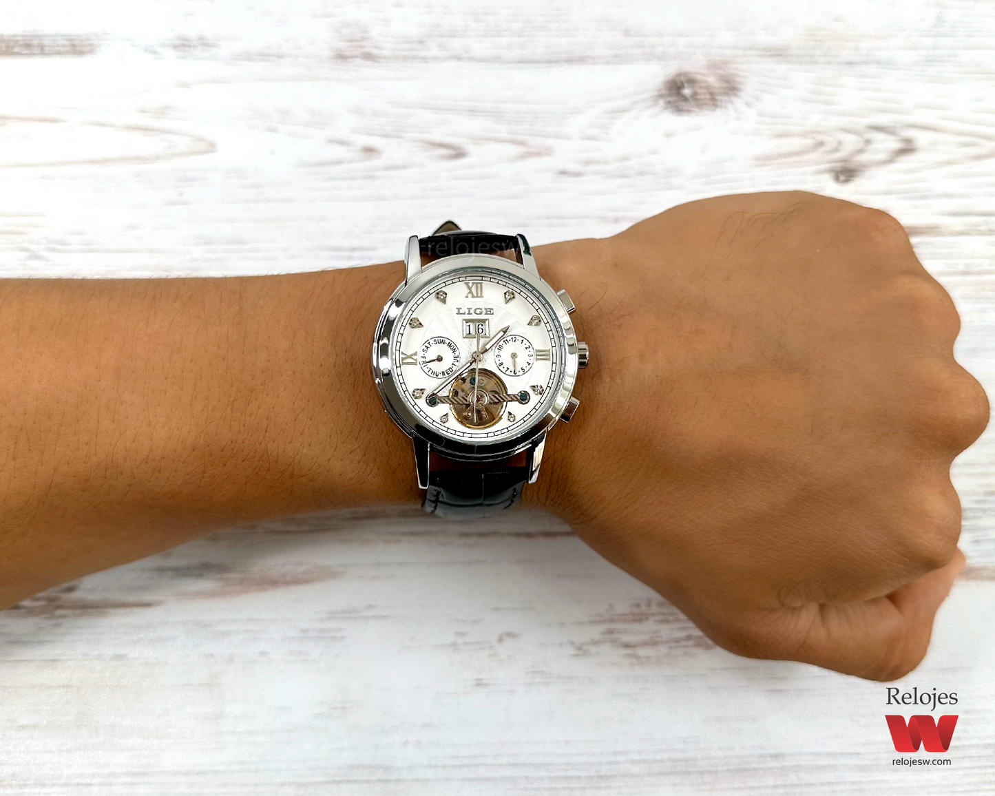 Reloj Lige Hombre LG9909 Negro Plateado