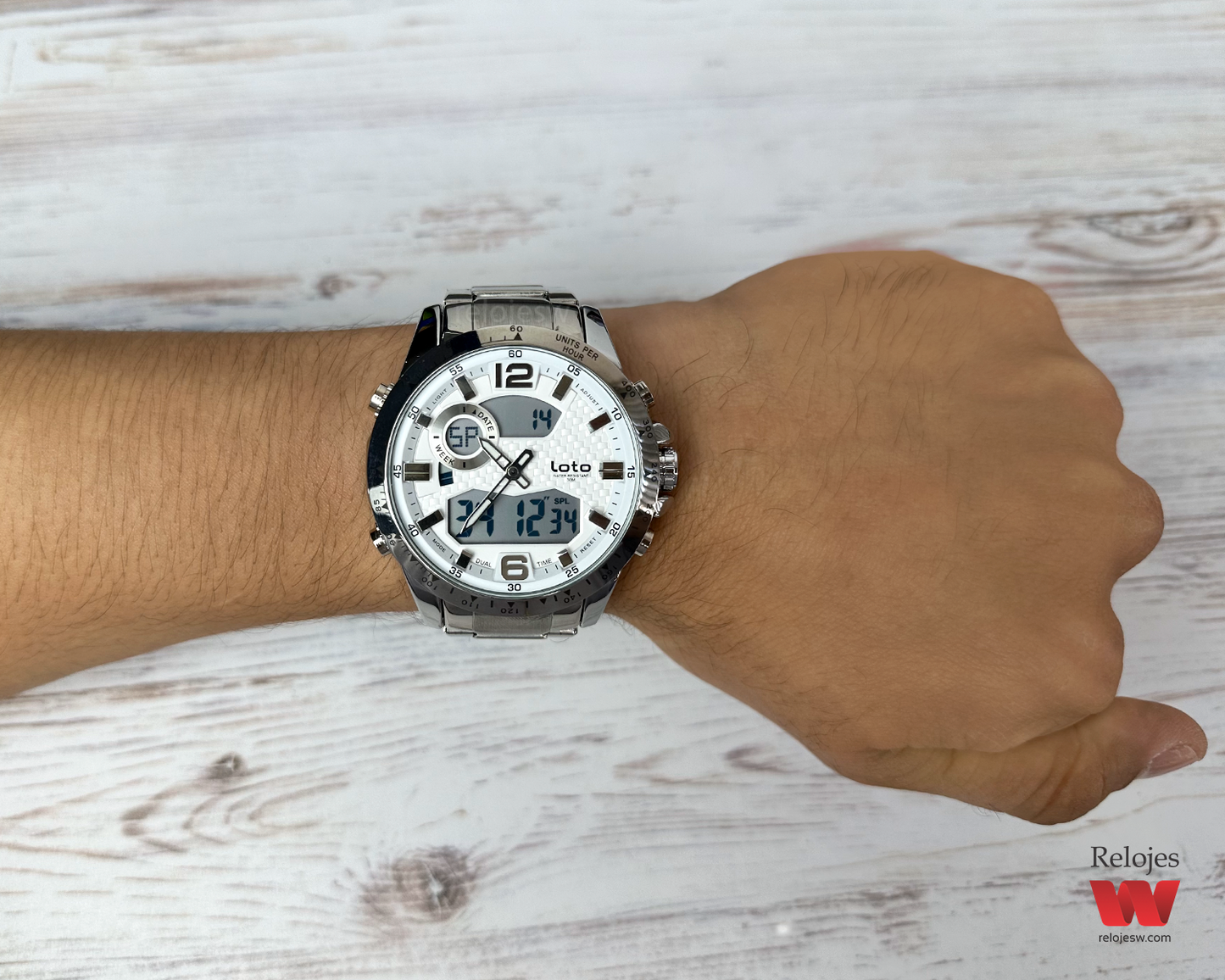 Reloj Loto Hombre Plateado LT-2421-PLBL