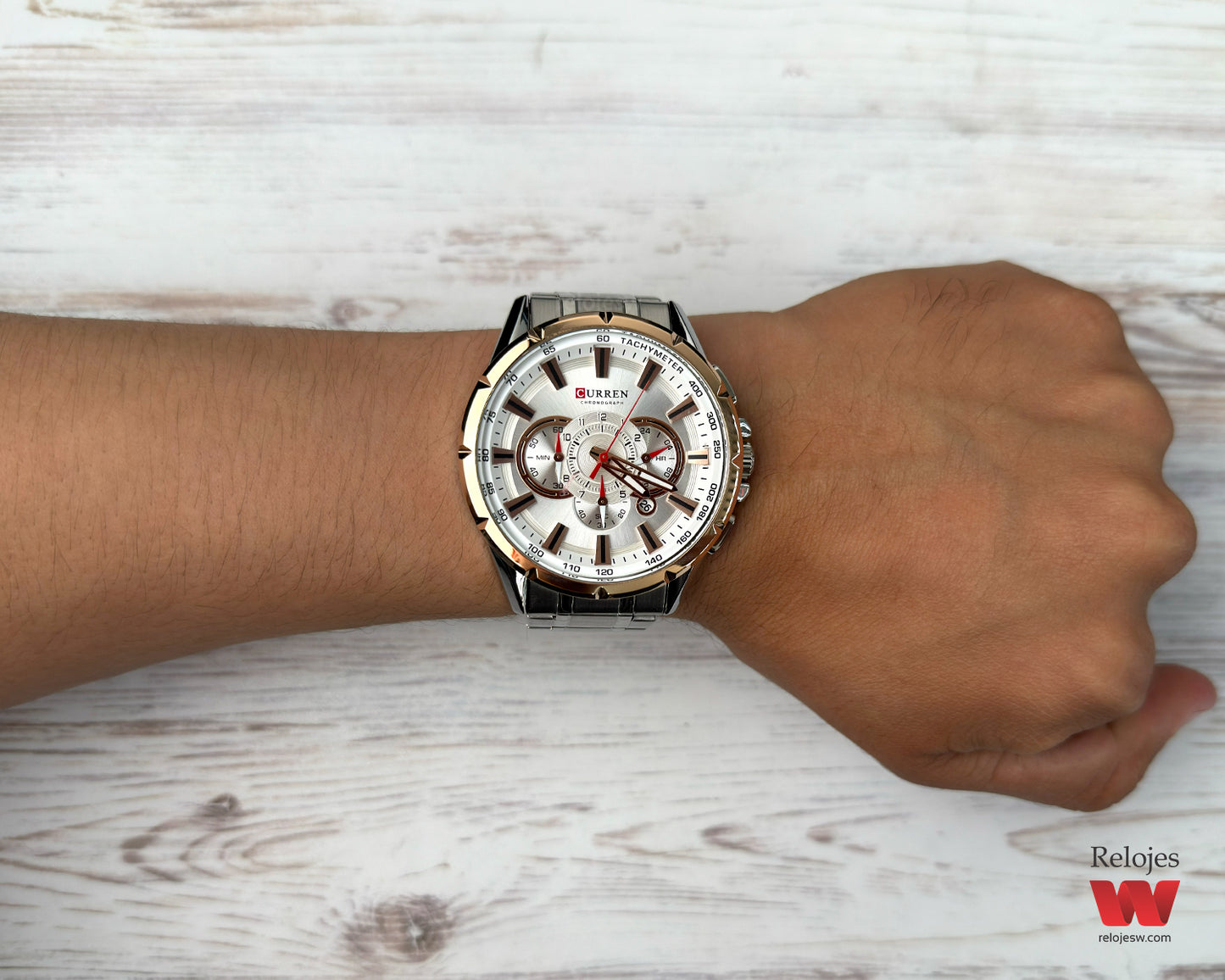 Reloj Curren Hombre Plateado CU8363-PLOR