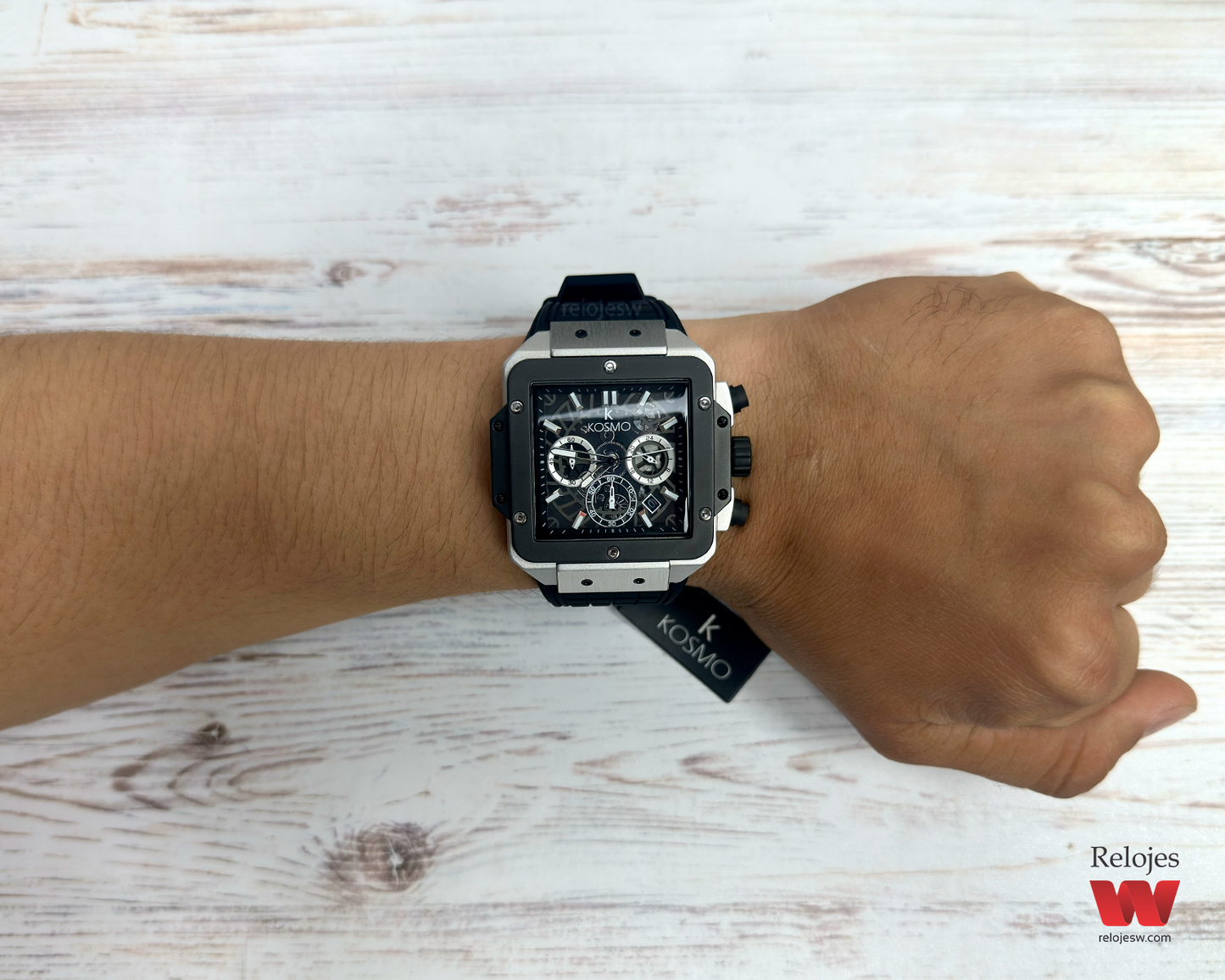 Reloj Kosmo Hombre Negro Plateado K4200-NEPL