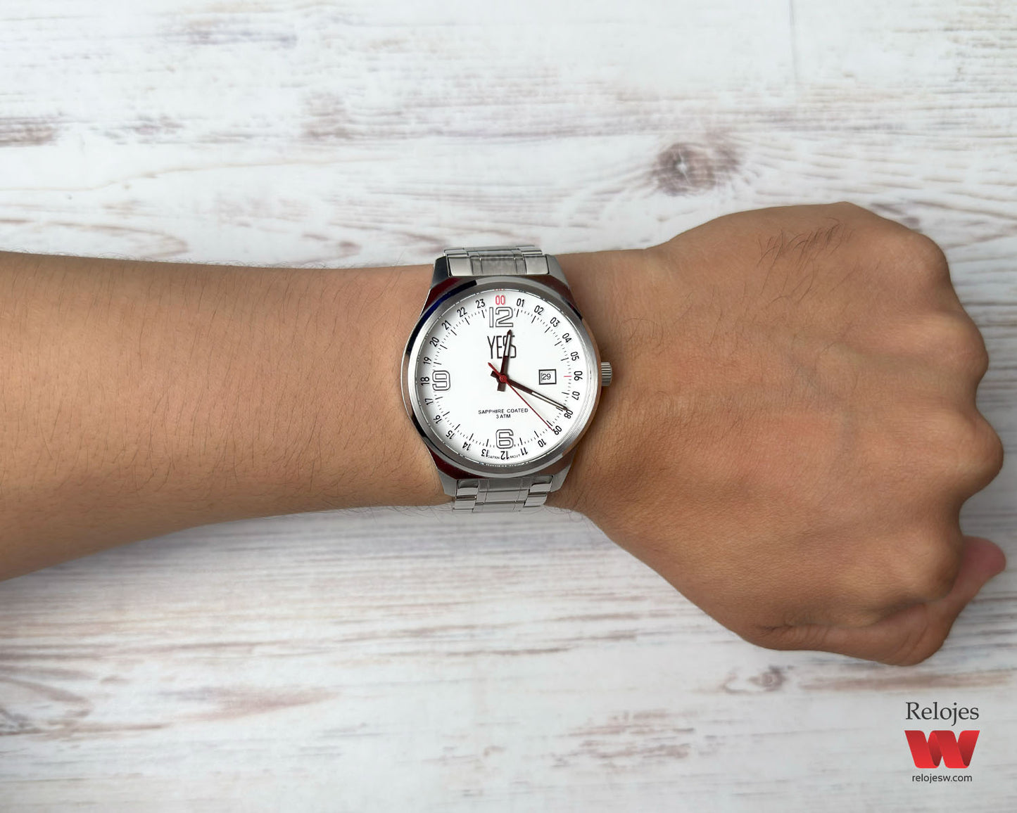 Reloj Yess Hombre Plateado Y24117-1