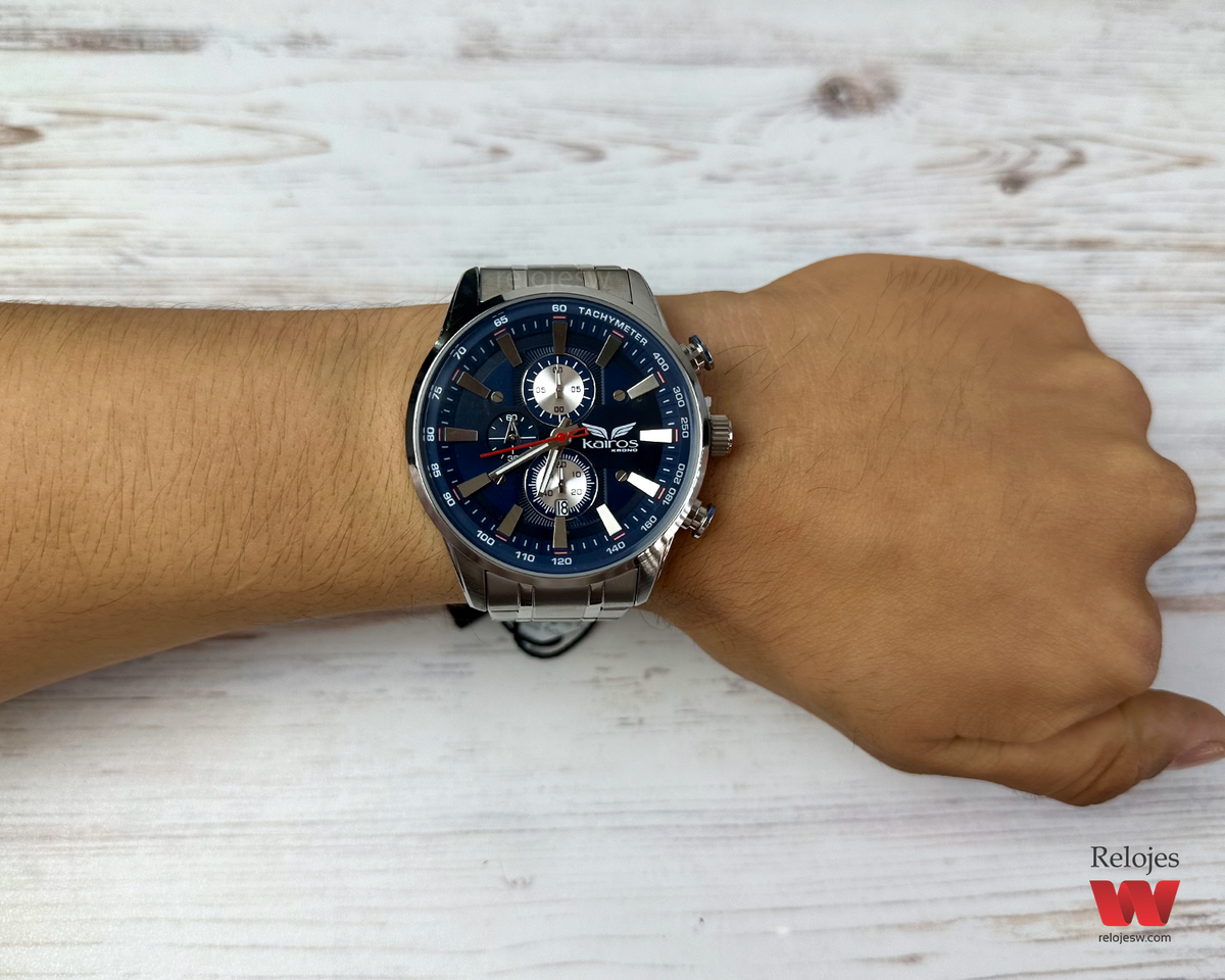 Reloj Kairos Hombre Plateado KR8351-5