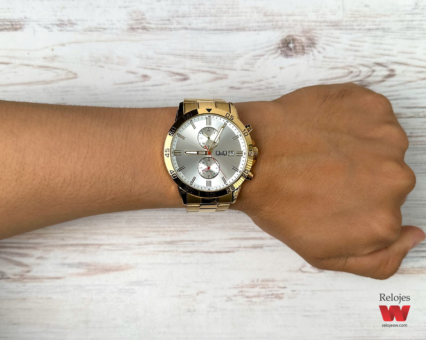 Reloj Q&Q Hombre Dorado C73A003Y