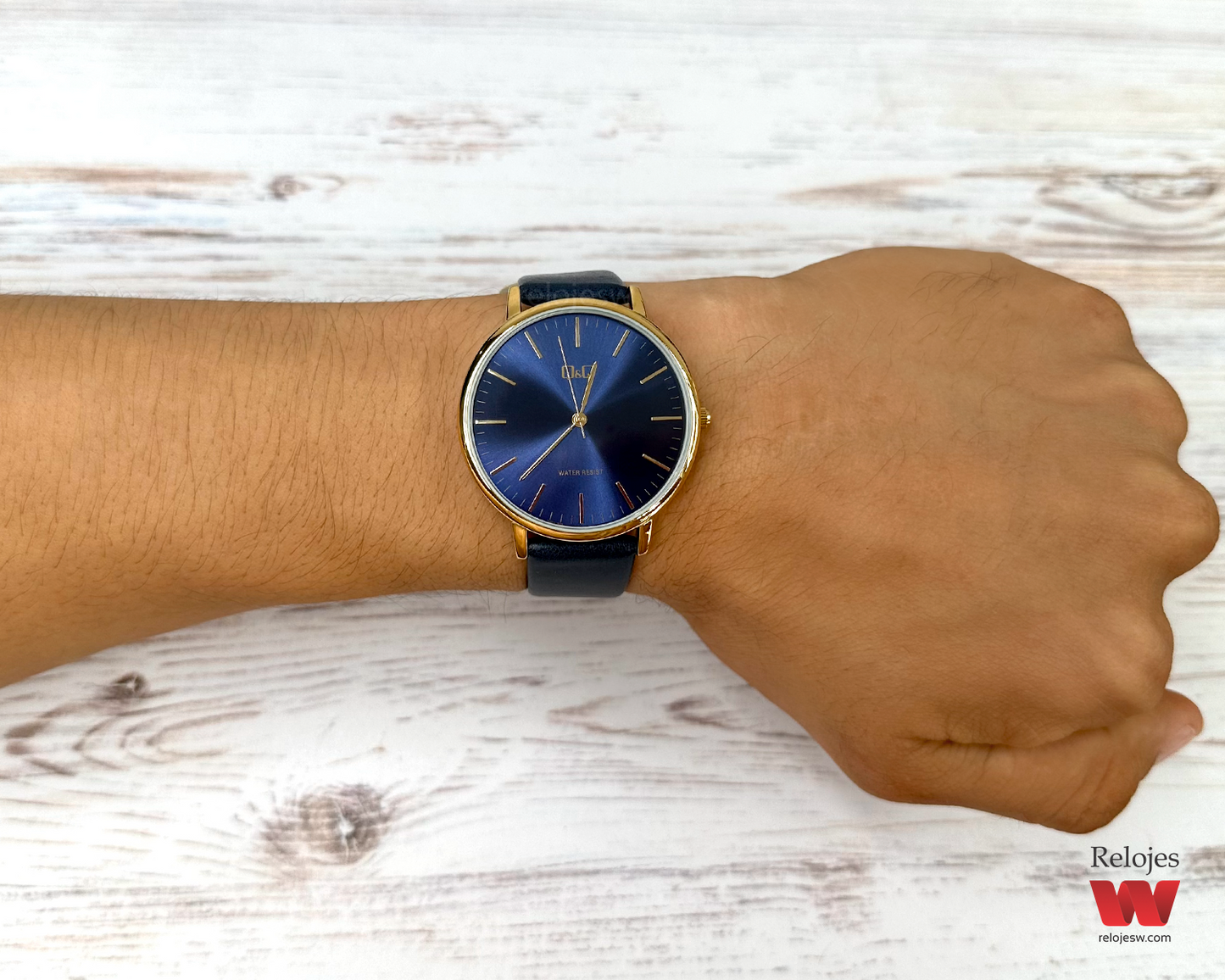 Reloj Q&Q Hombre Azul Dorado QZ00J819Y