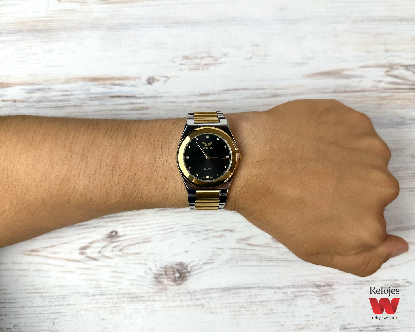 Reloj Kairos Hombre Bicolor Negro KL424M-BINE