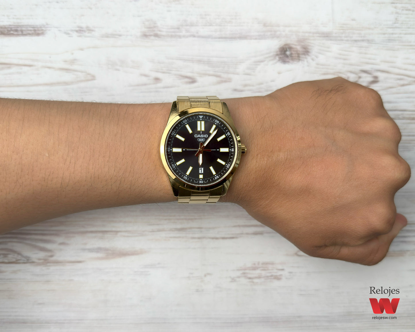 Reloj Casio Hombre Dorado MTP-VD02G-1E