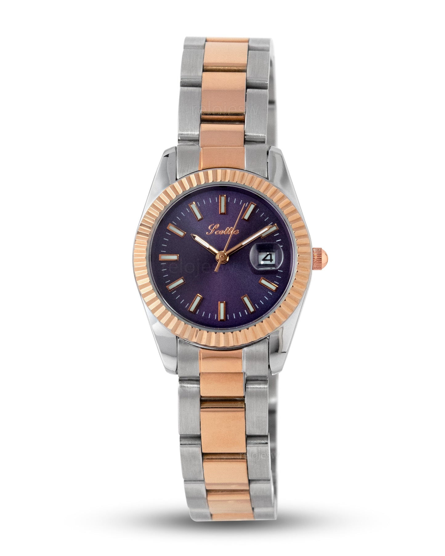 Reloj Scottie Mujer Plateado y Oro Rosa 9393-BIBI