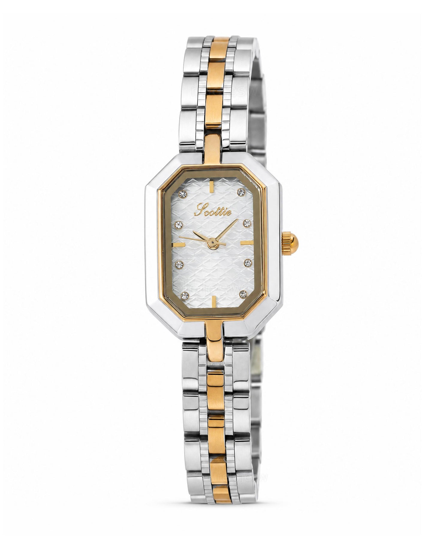Reloj Scottie Mujer Original Plateado y Dorado 9783-BIPL