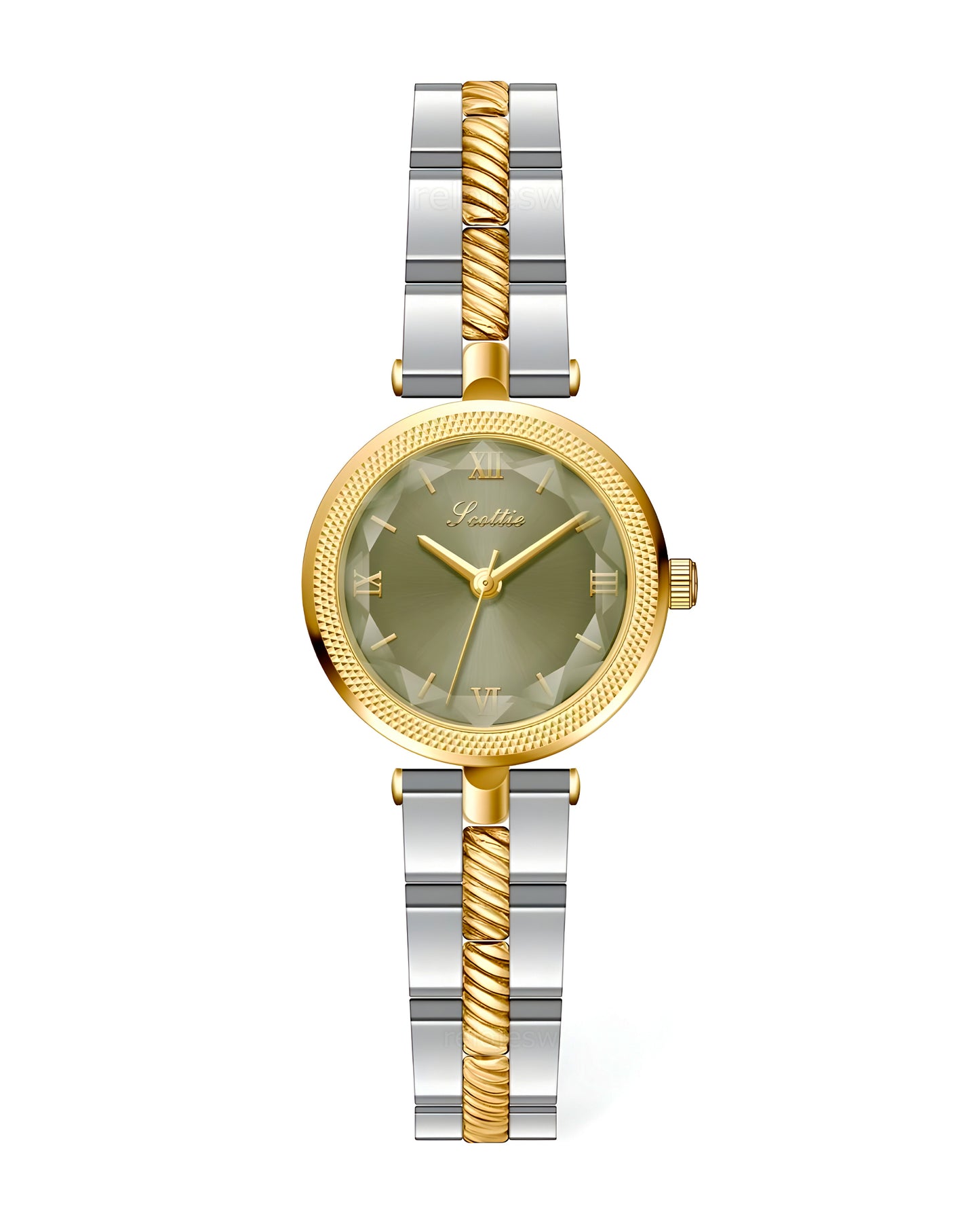 Reloj Scottie Mujer Plateado y Dorado 9821-BIVE