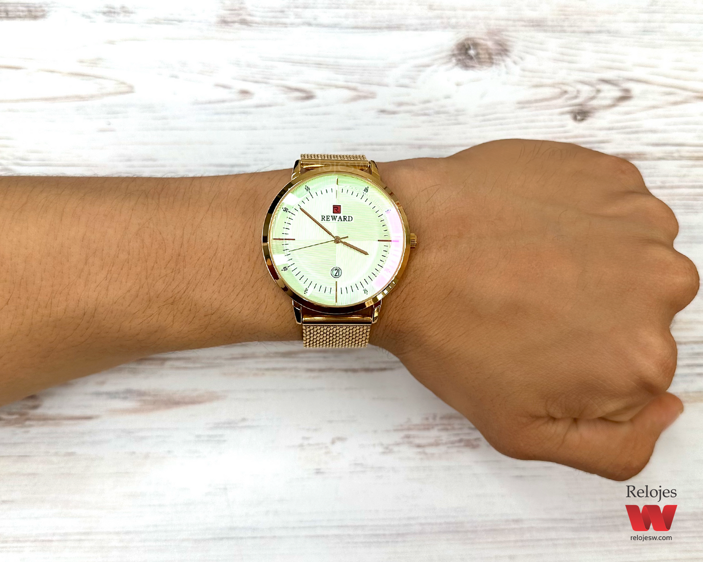 Reloj Reward Hombre RD62015M Dorado