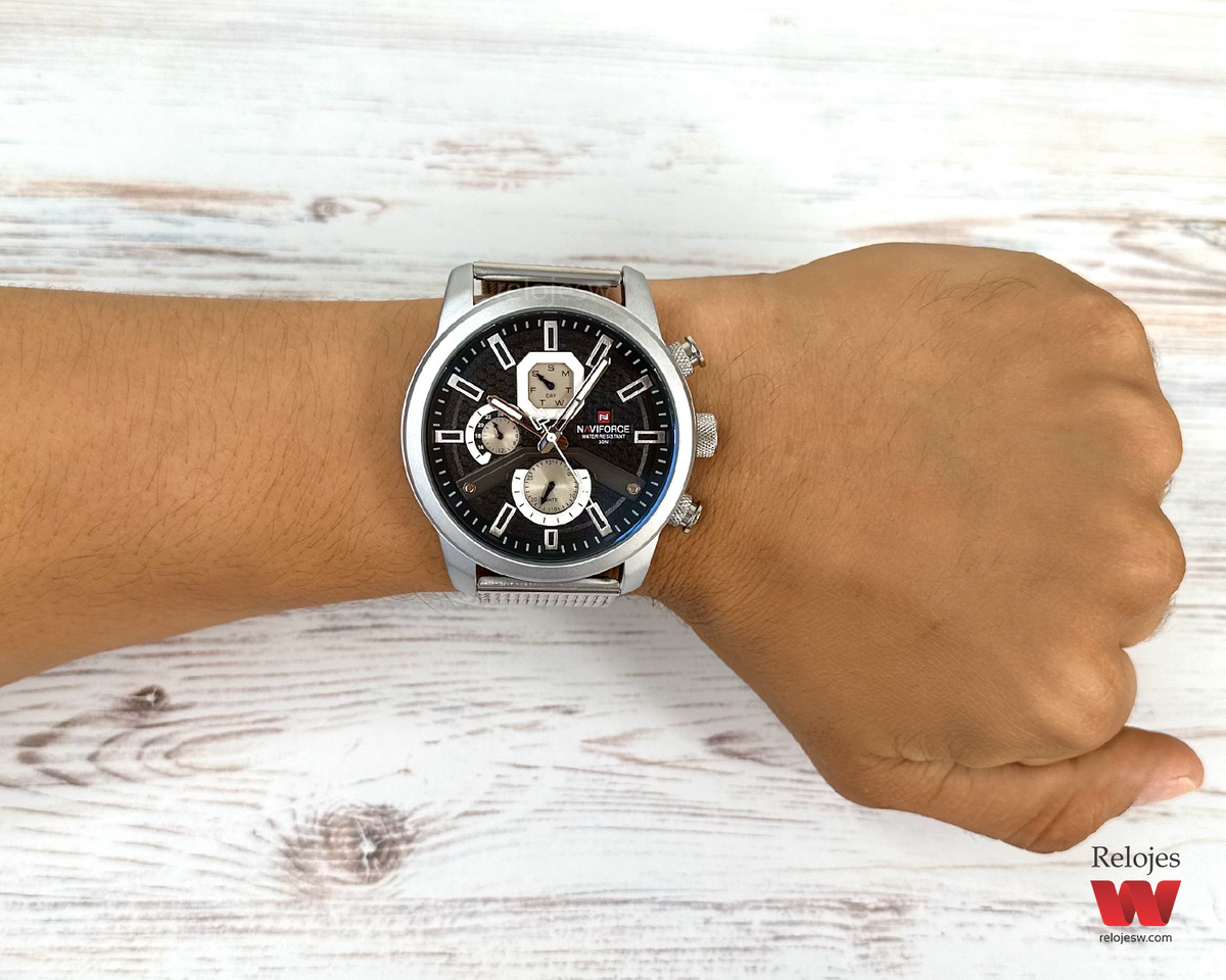 Reloj Naviforce Hombre Plateado NF9211S-PLNE