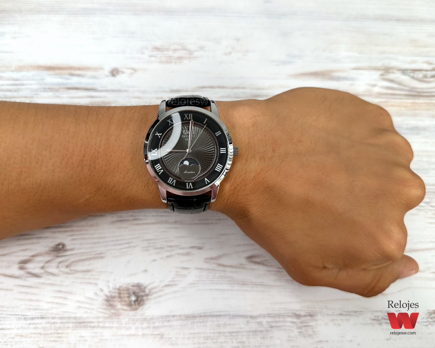 Reloj Q&Q Hombre QZ10J308Y Negro Plateado