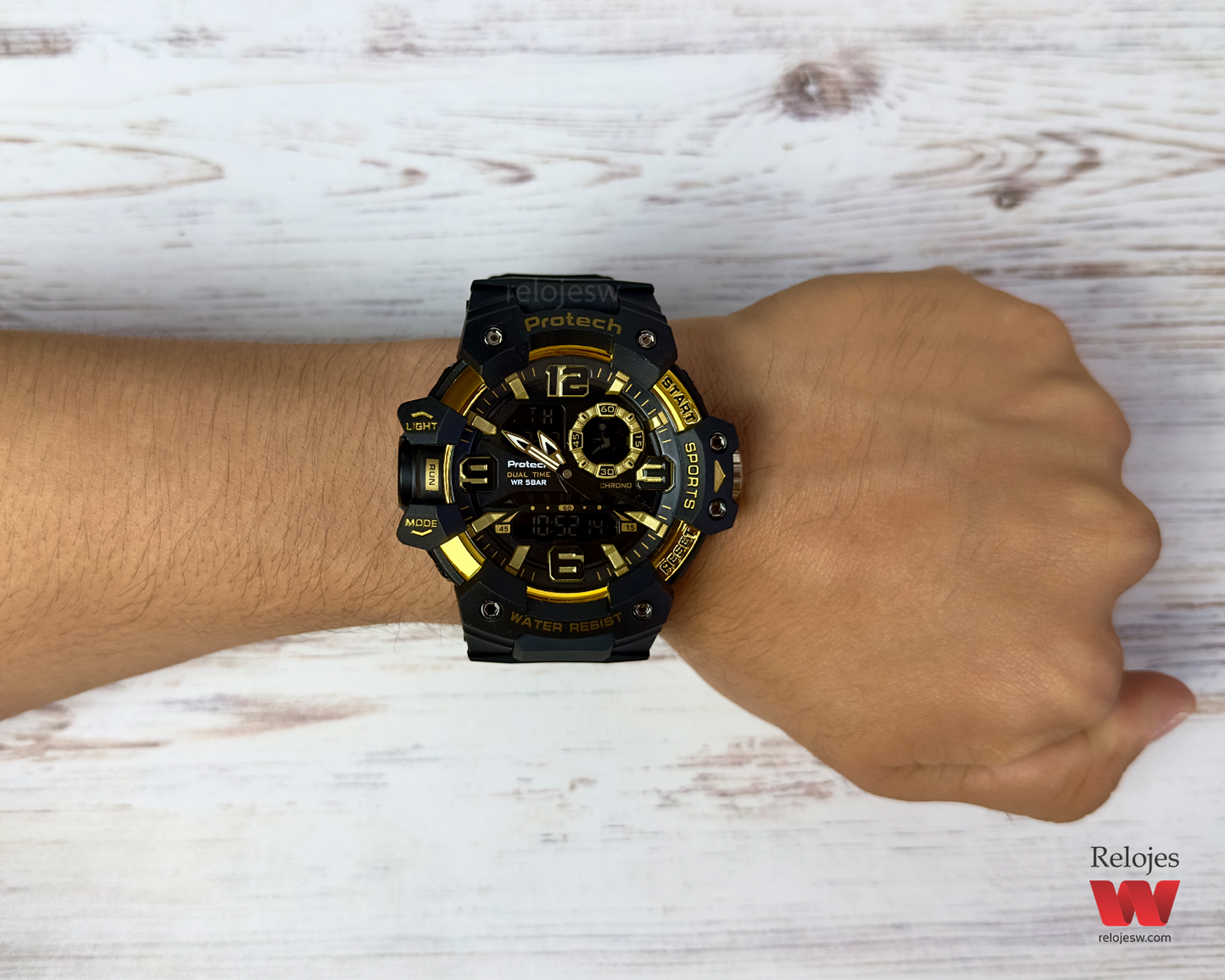 Reloj Loto Hombre Negro Dorado PT-0028-NEDO