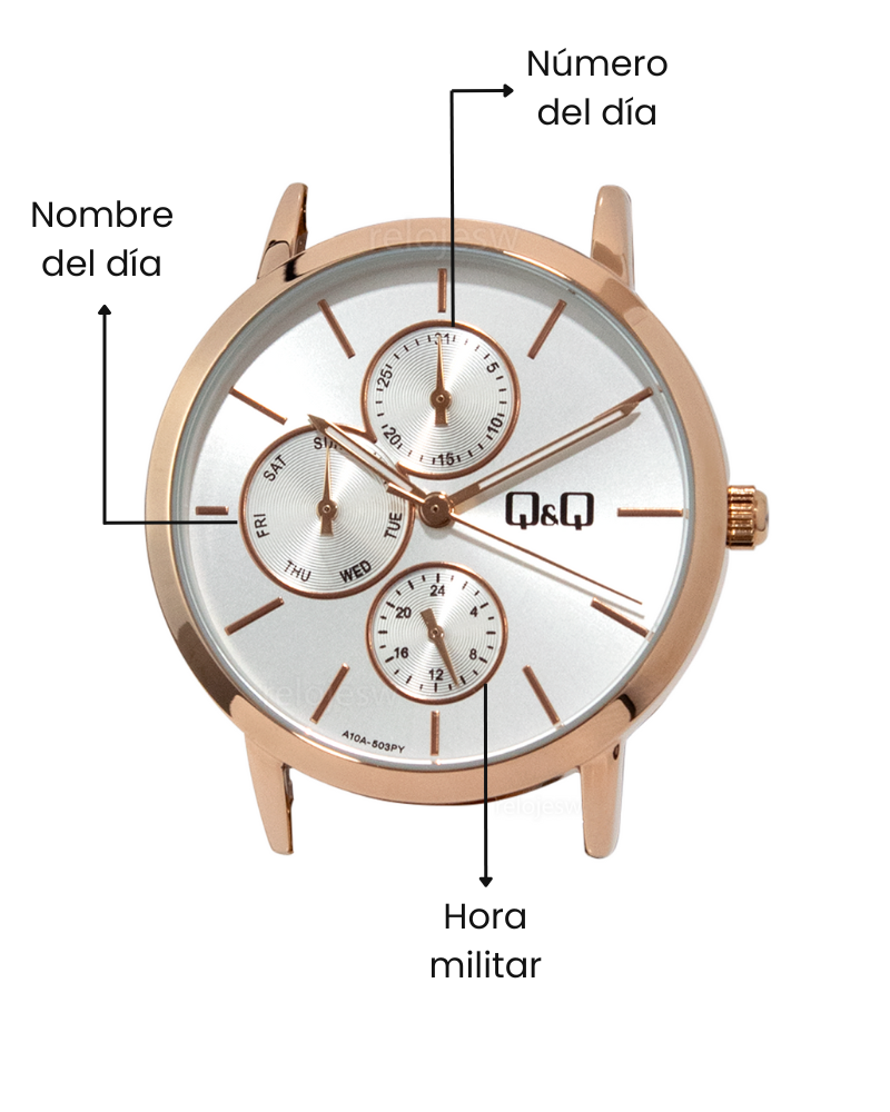 Reloj Q&Q Mujer Oro Rosa A10A503Y