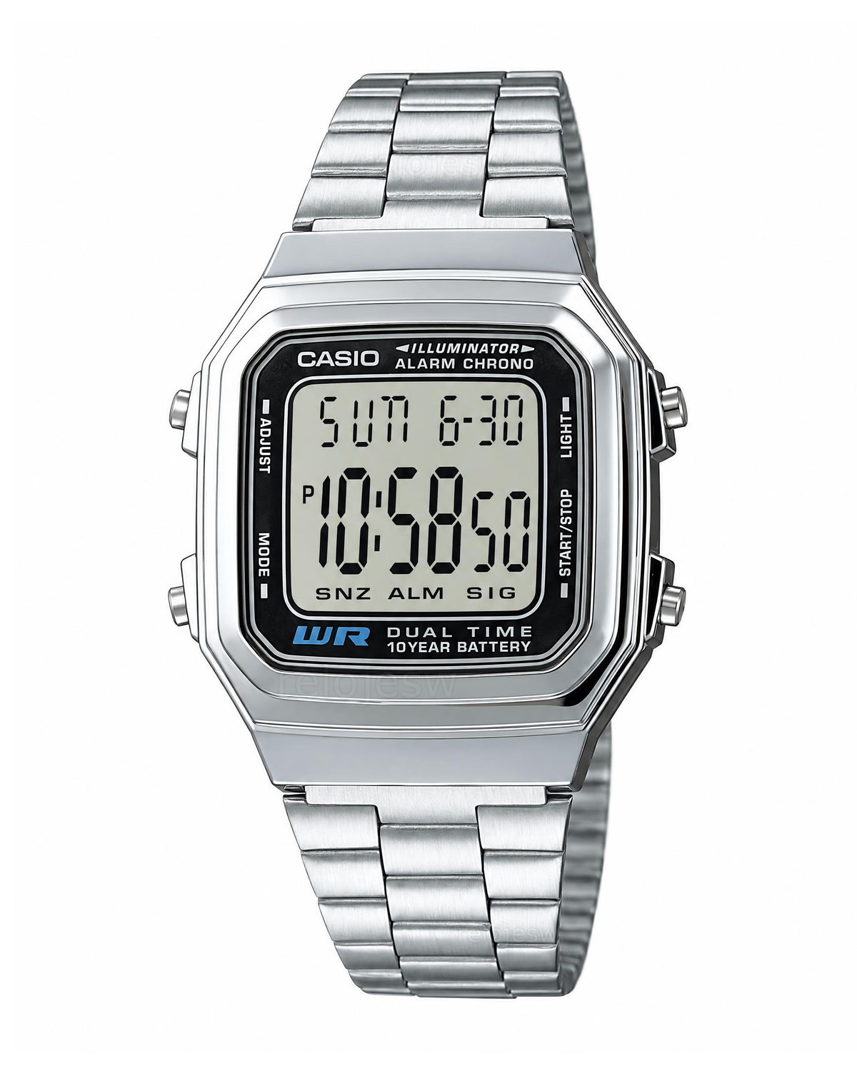 Reloj Casio Hombre Original Plateado A178WA-1A