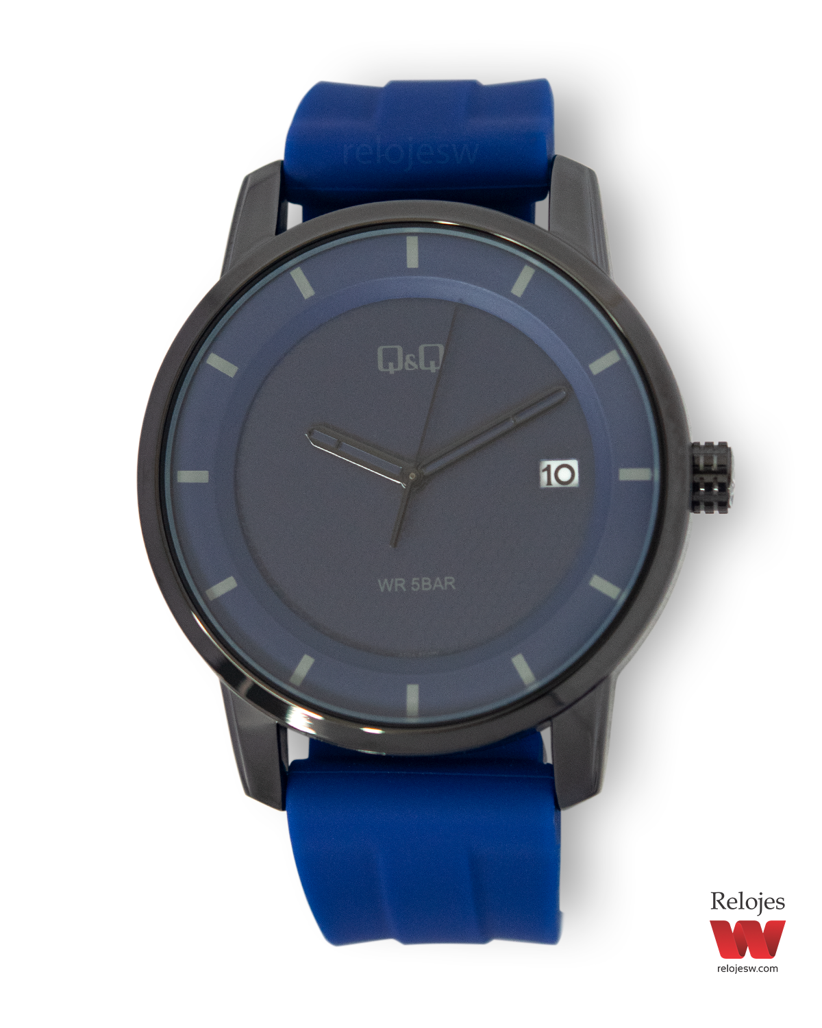 Reloj Q Q Hombre Azul Negro A20A502Y