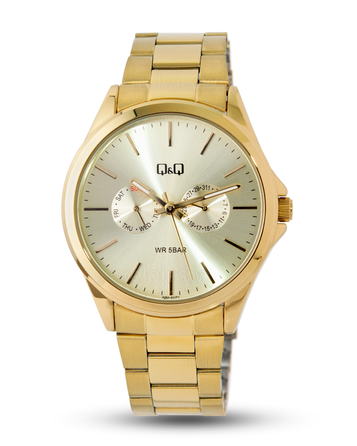 Reloj Q&Q Hombre Dorado A26A501Y