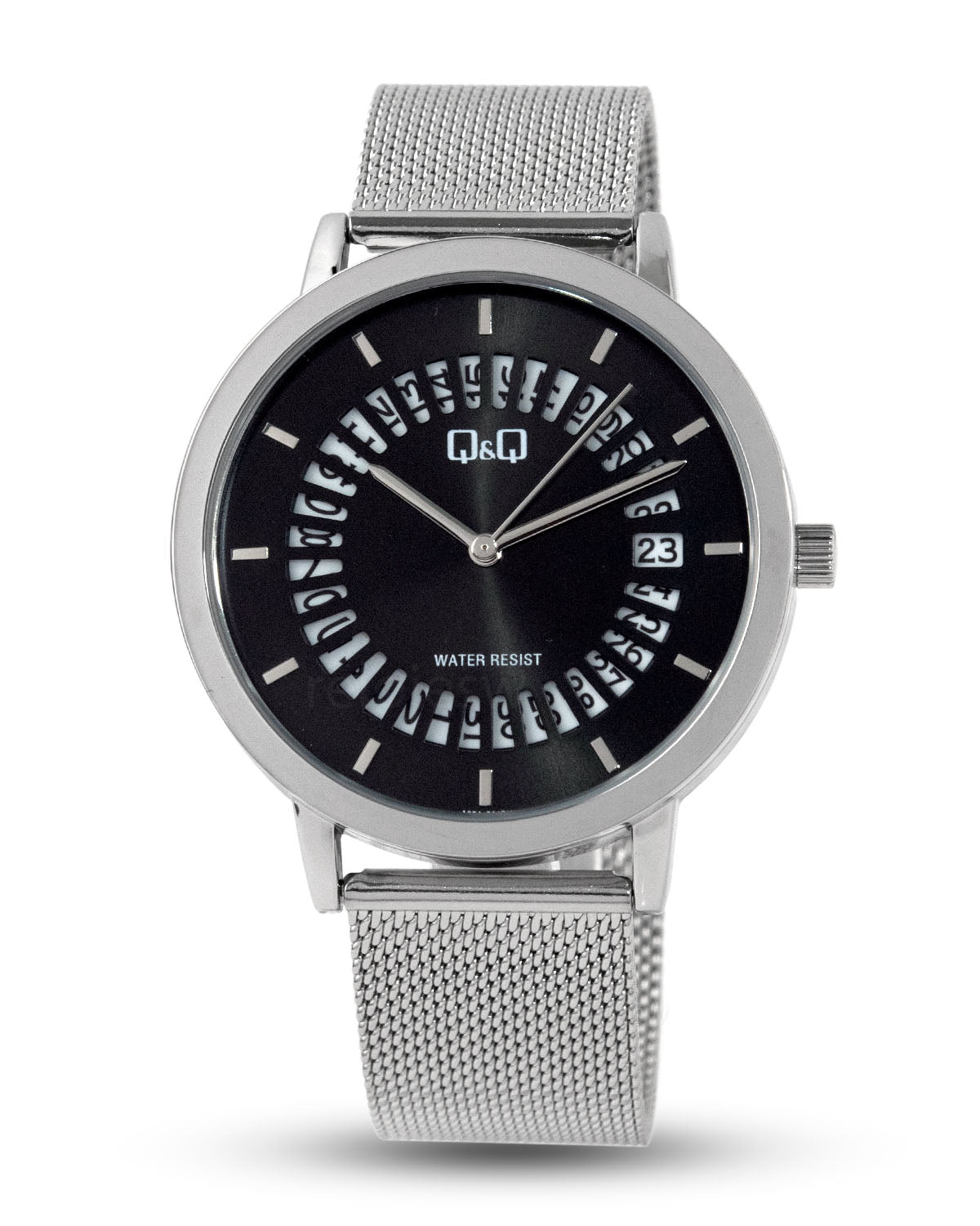 Reloj Q&Q Hombre Plateado Negro A35A501Y