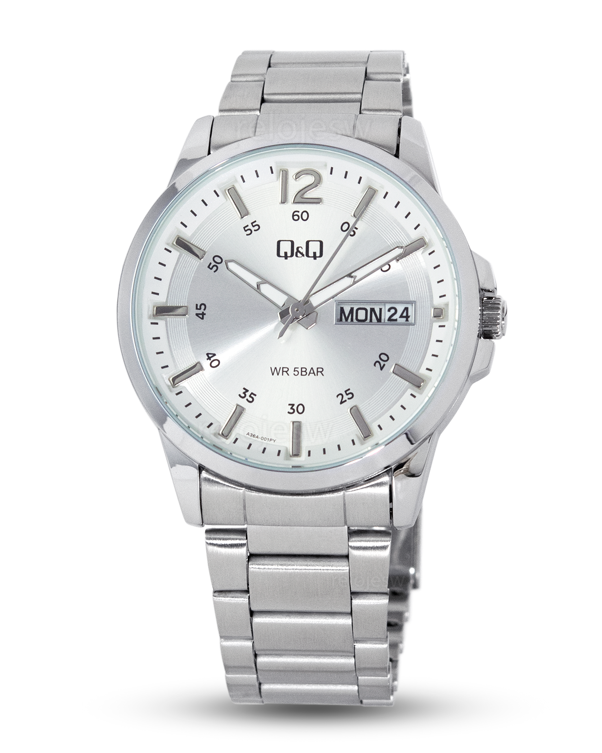 Reloj Q&Q Hombre Plateado A36A001Y
