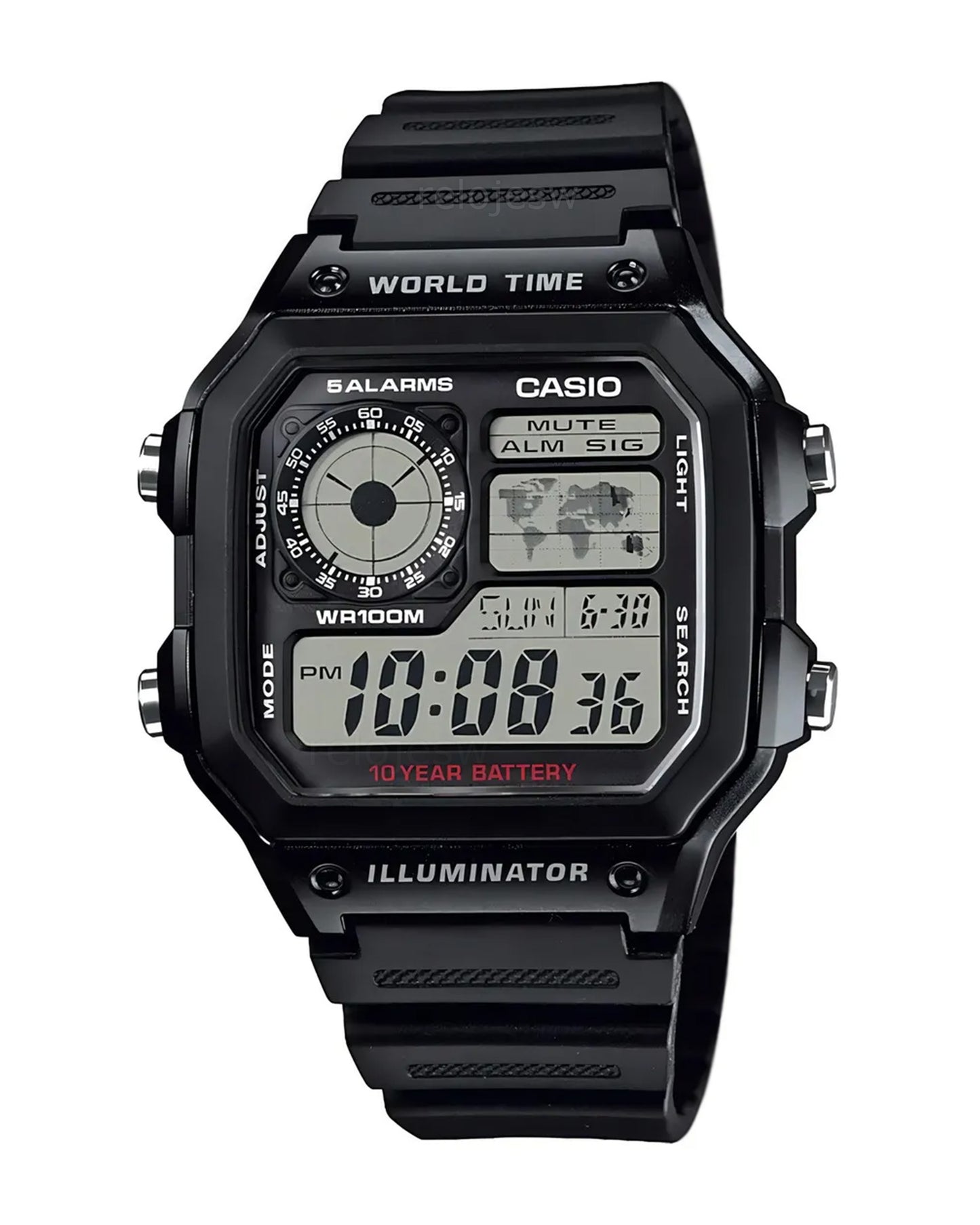 Reloj Casio Hombre Original Negro AE-1200WH-1AV
