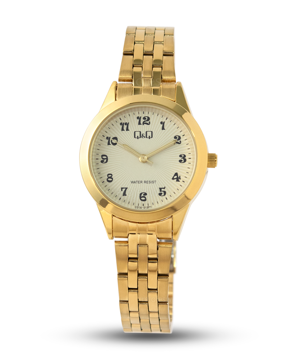 Reloj Q&Q Mujer Dorado Clásico C01A013Y
