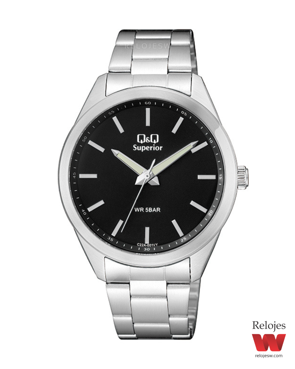 Reloj Q Q Superior Hombre Plateado C22A001Y