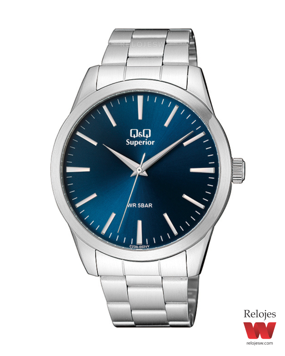 Reloj Q Q Superior Hombre Plateado C23A002Y