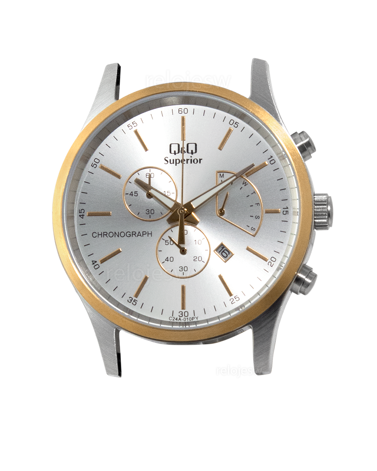 Reloj Q&Q Superior Hombre Negro Plateado C24A011Y