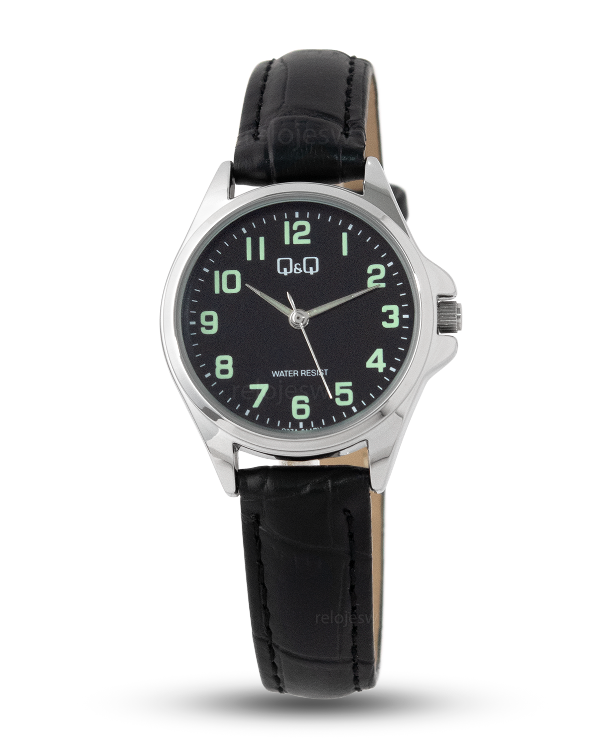 Reloj Q&Q Mujer Negro Plateado C37A014Y