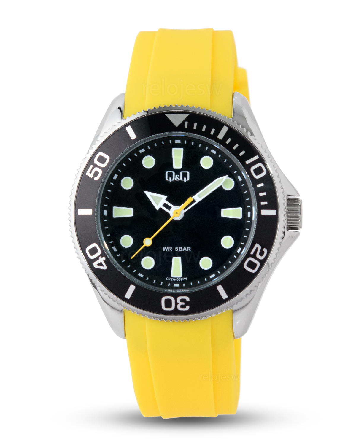 Reloj Q&Q Hombre Amarillo Plateado C72A009Y