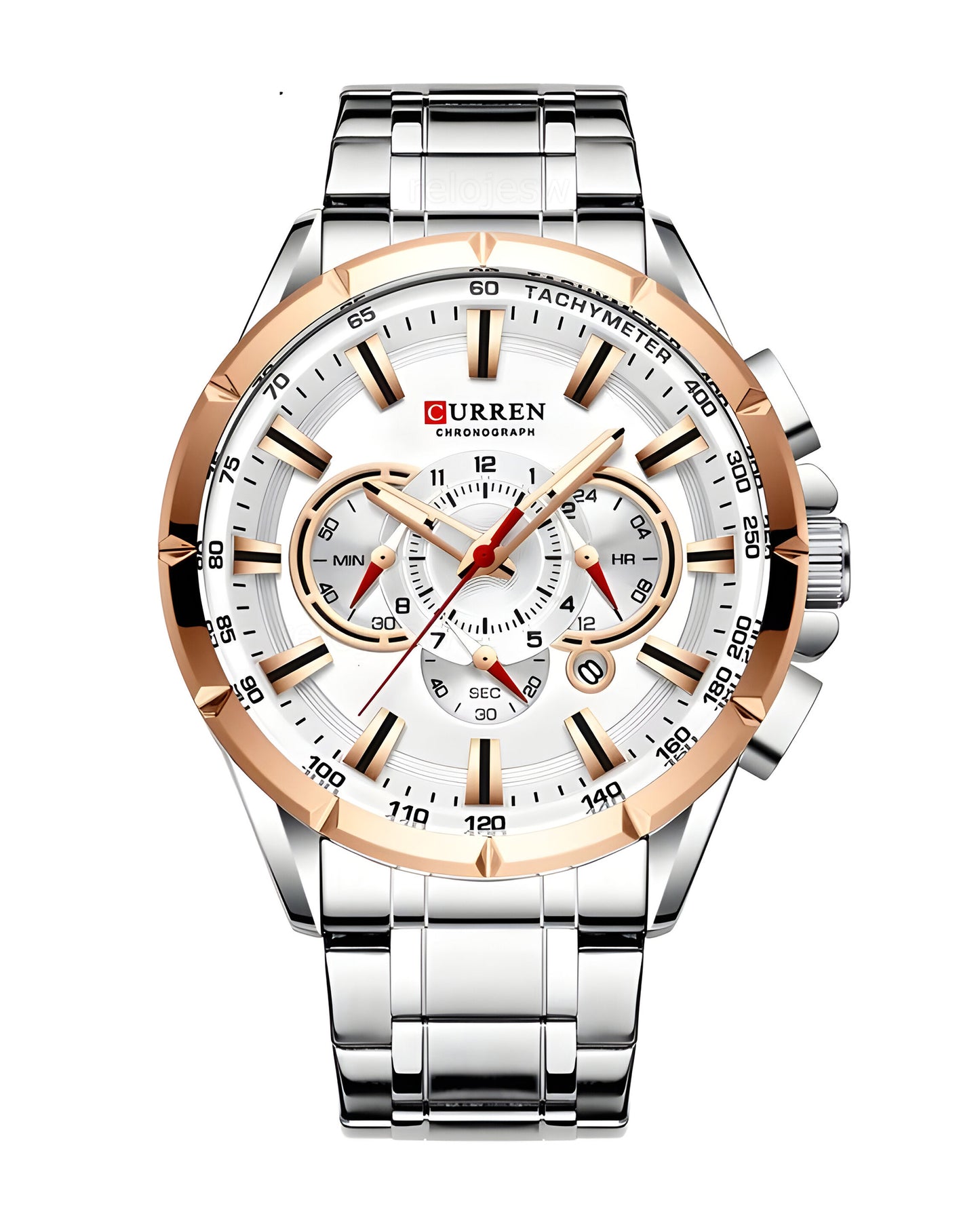 Reloj Curren Hombre Plateado CU8363-PLOR