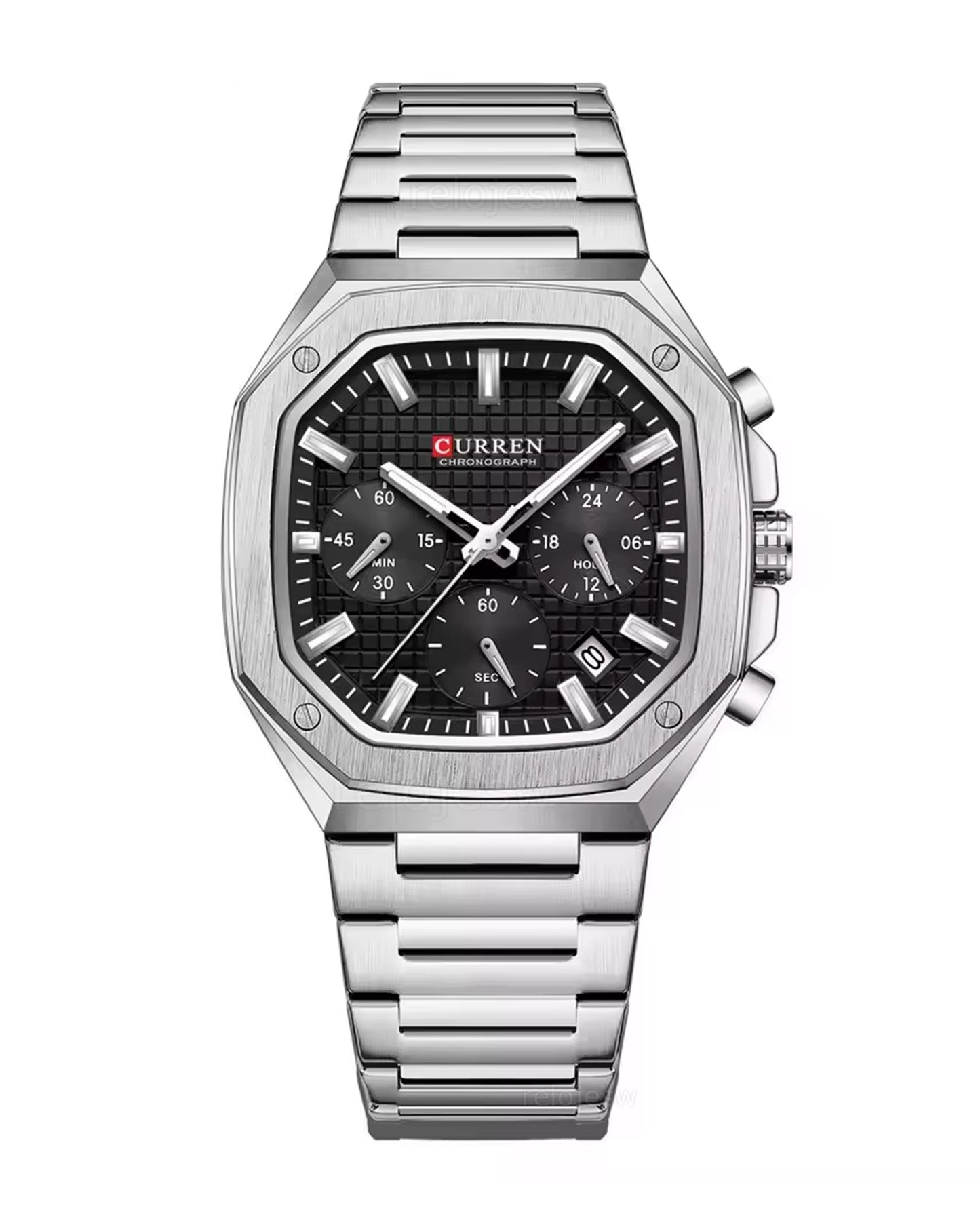 Reloj Curren Hombre Original Plateado CU8459-PLNE