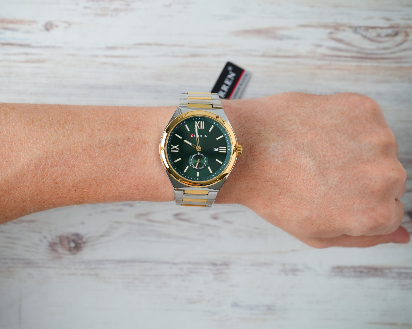 Reloj Curren Hombre Original Plateado y Dorado CU8471-BIVE