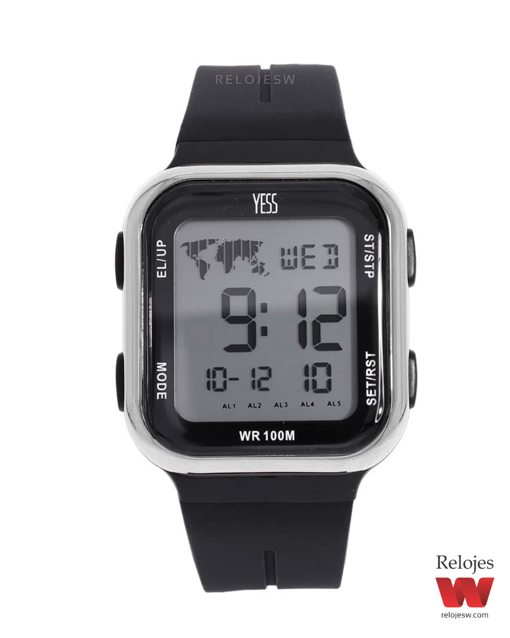 Reloj Yess Hombre DAP Negro Plateado