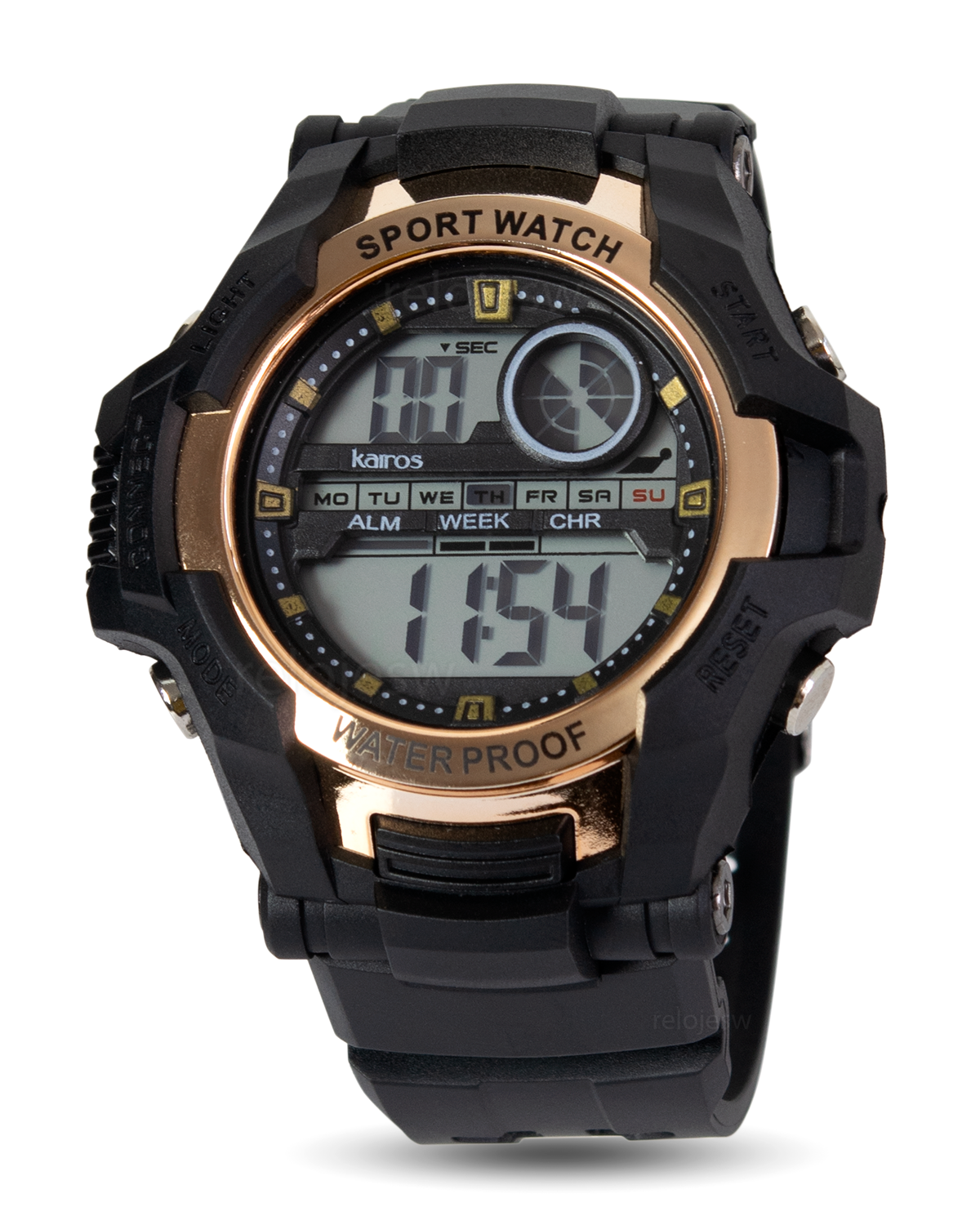 Reloj Kairos Hombre Negro Oro Rosa DM0616-NEOR
