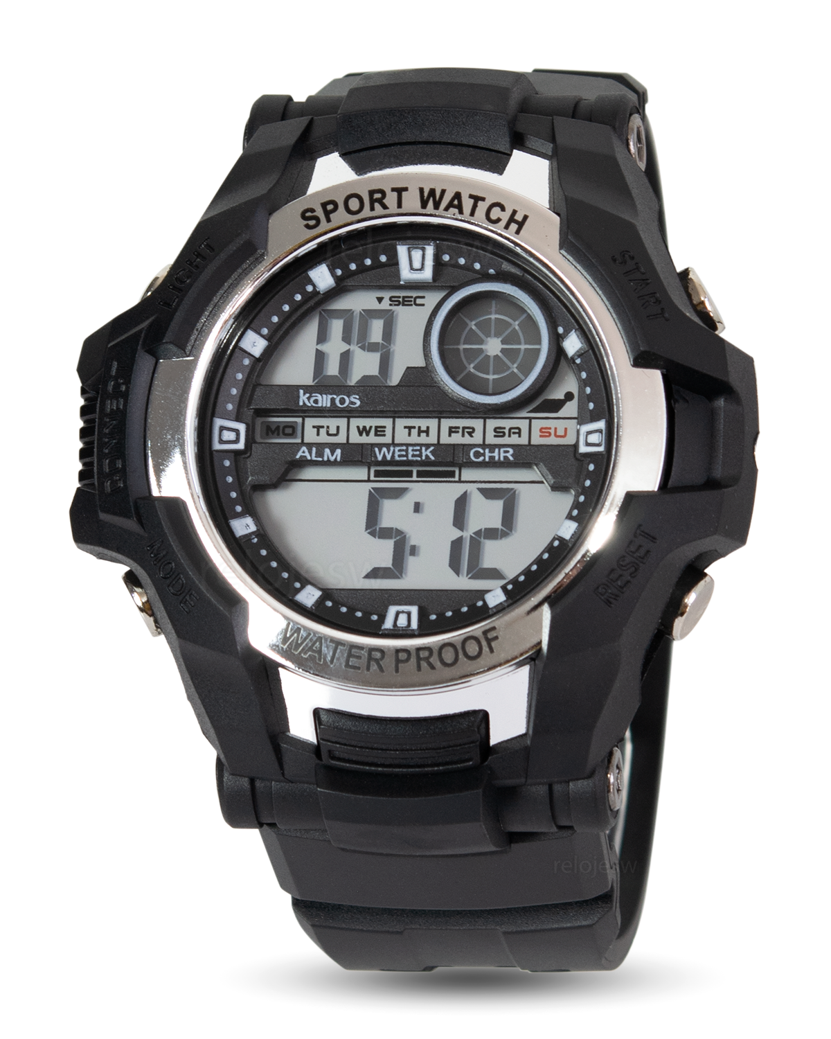 Reloj Kairos Hombre Negro Plateado DM0616-NEPL