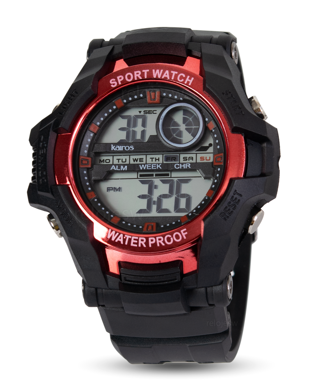 Reloj Kairos Hombre Negro Rojo DM0616-NERO