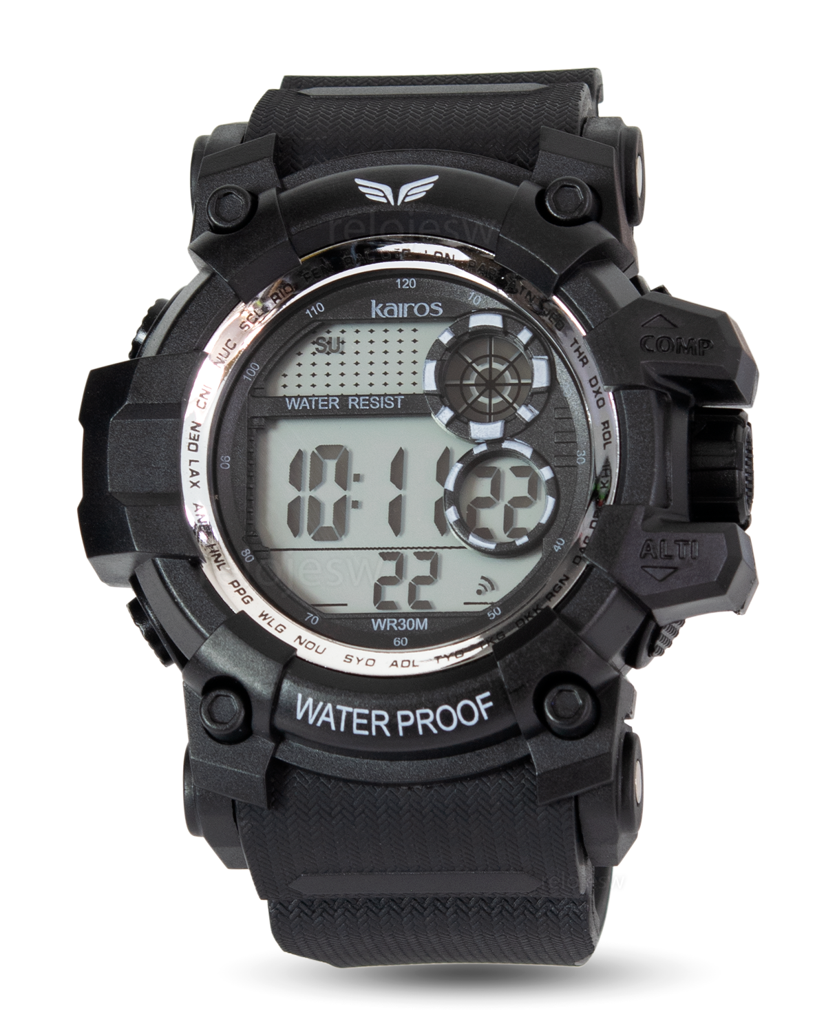 Reloj Kairos Hombre Negro Plateado DM1313-NEPL