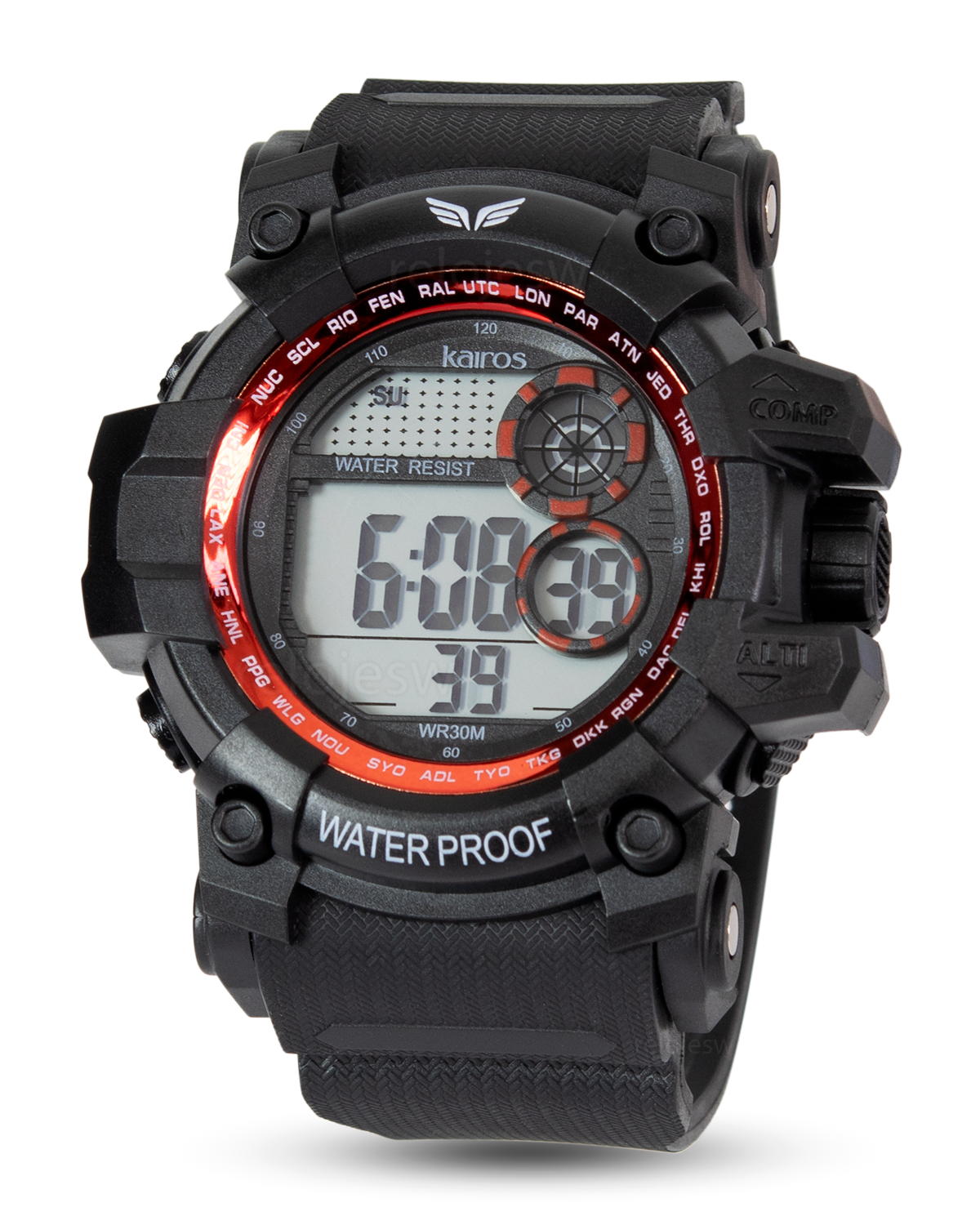 Reloj Kairos Hombre Negro Rojo DM1313-NERO