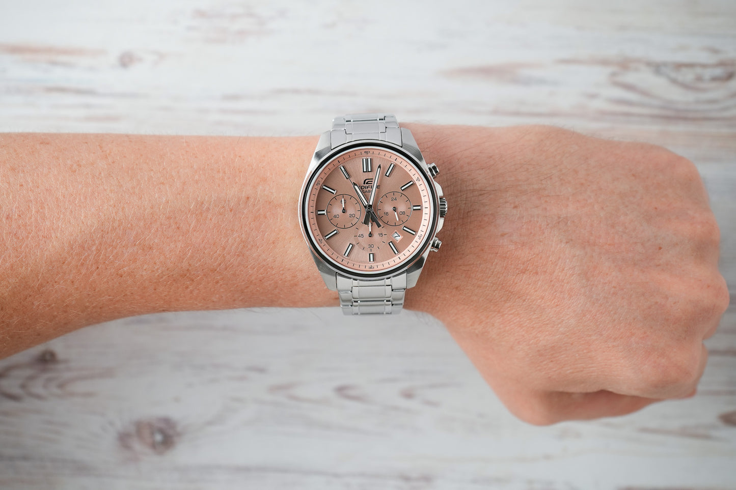Reloj Casio Edifice Hombre Original Plateado EFV-650D-4AV