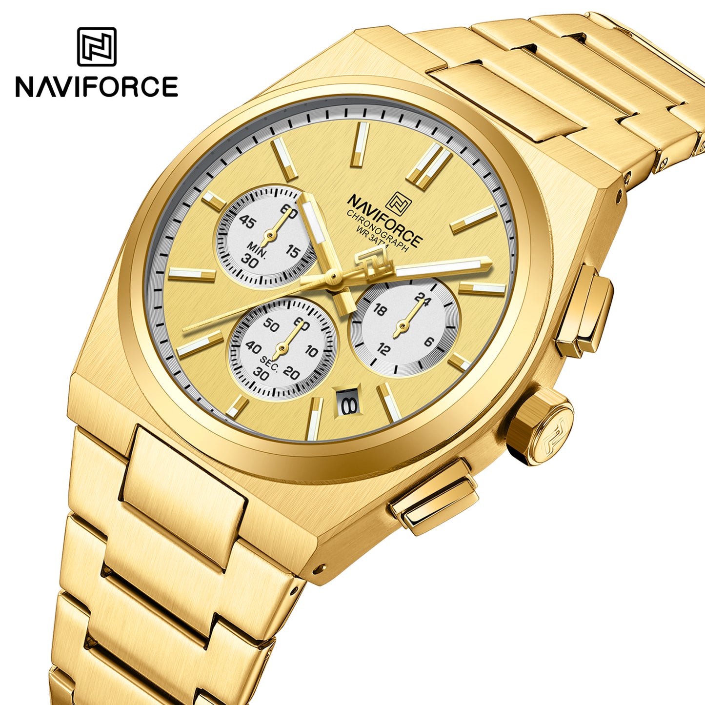 Reloj Naviforce Hombre Dorado NF8048G-DODO