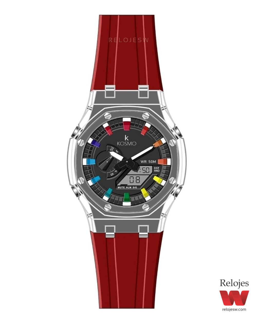 Reloj Kosmo Hombre K4010 Rojo