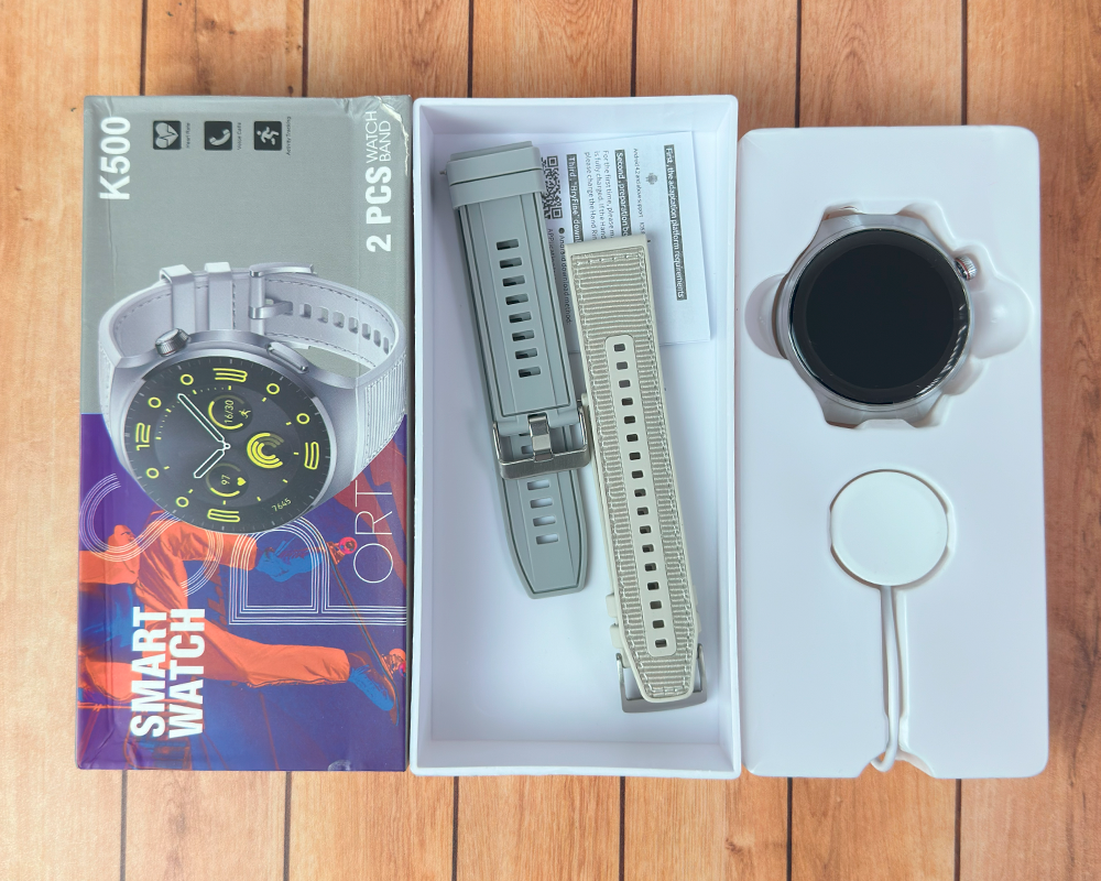 Reloj Smartwatch Hombre Plateado K500-BL
