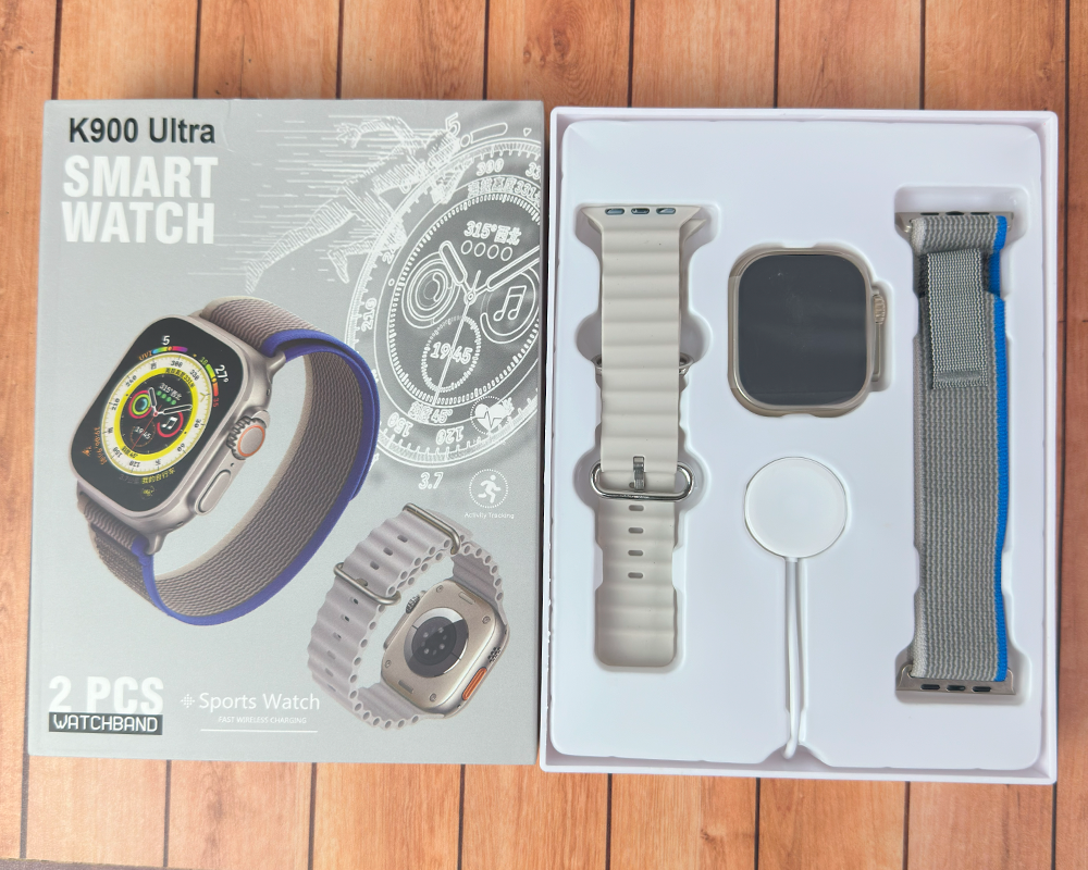 Reloj Smartwatch Hombre Plateado Gris K900-GR