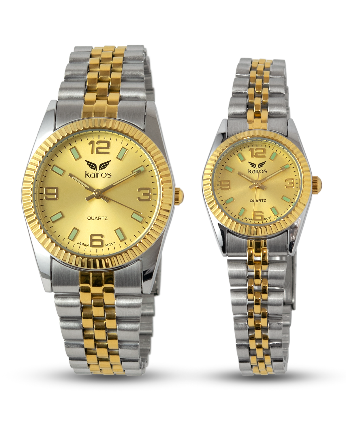 Reloj Kairos Pareja Bicolor Dorado KL356M-KL356L-BIAM