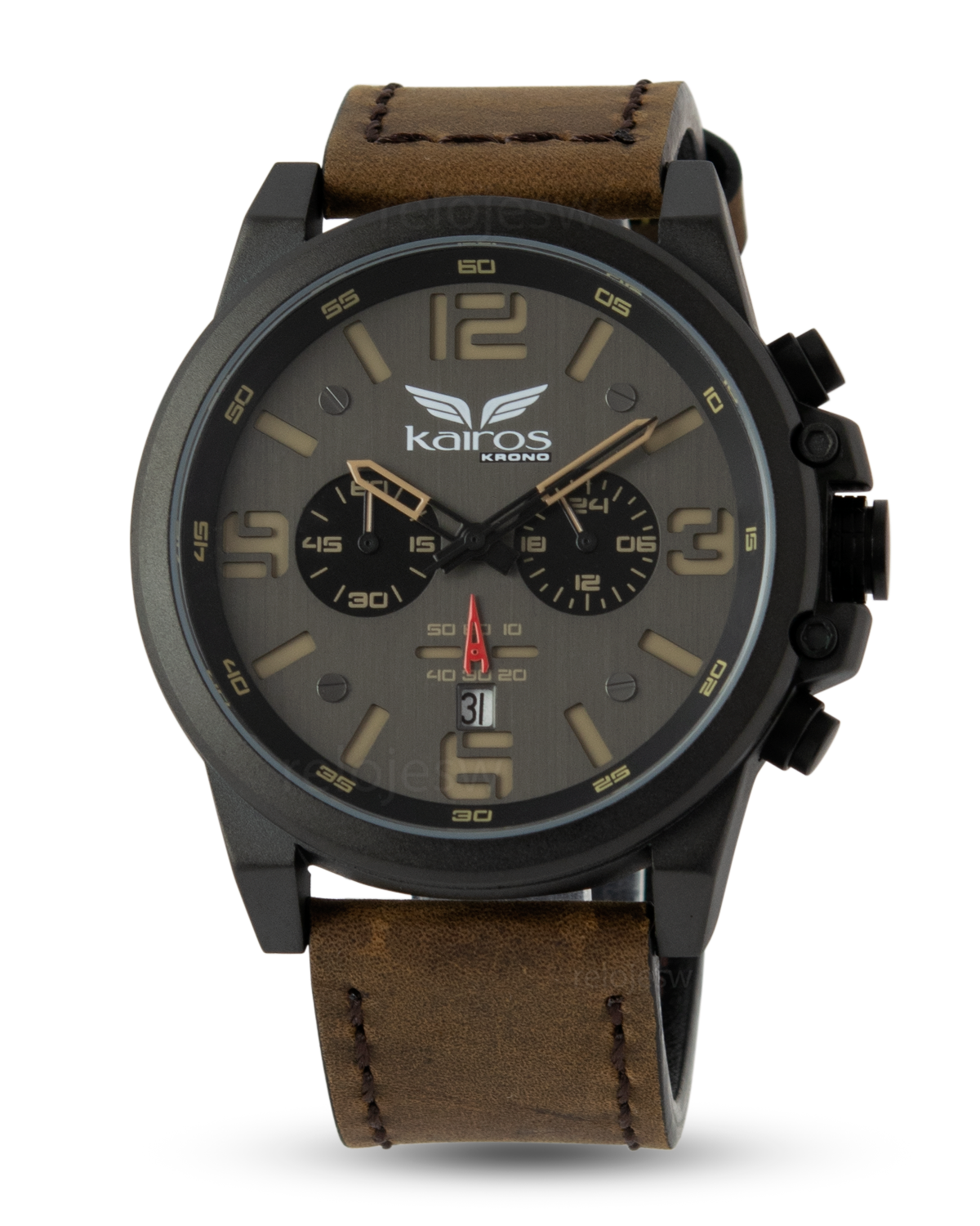 Reloj Kairos Hombre Marron Negro KR8314 2