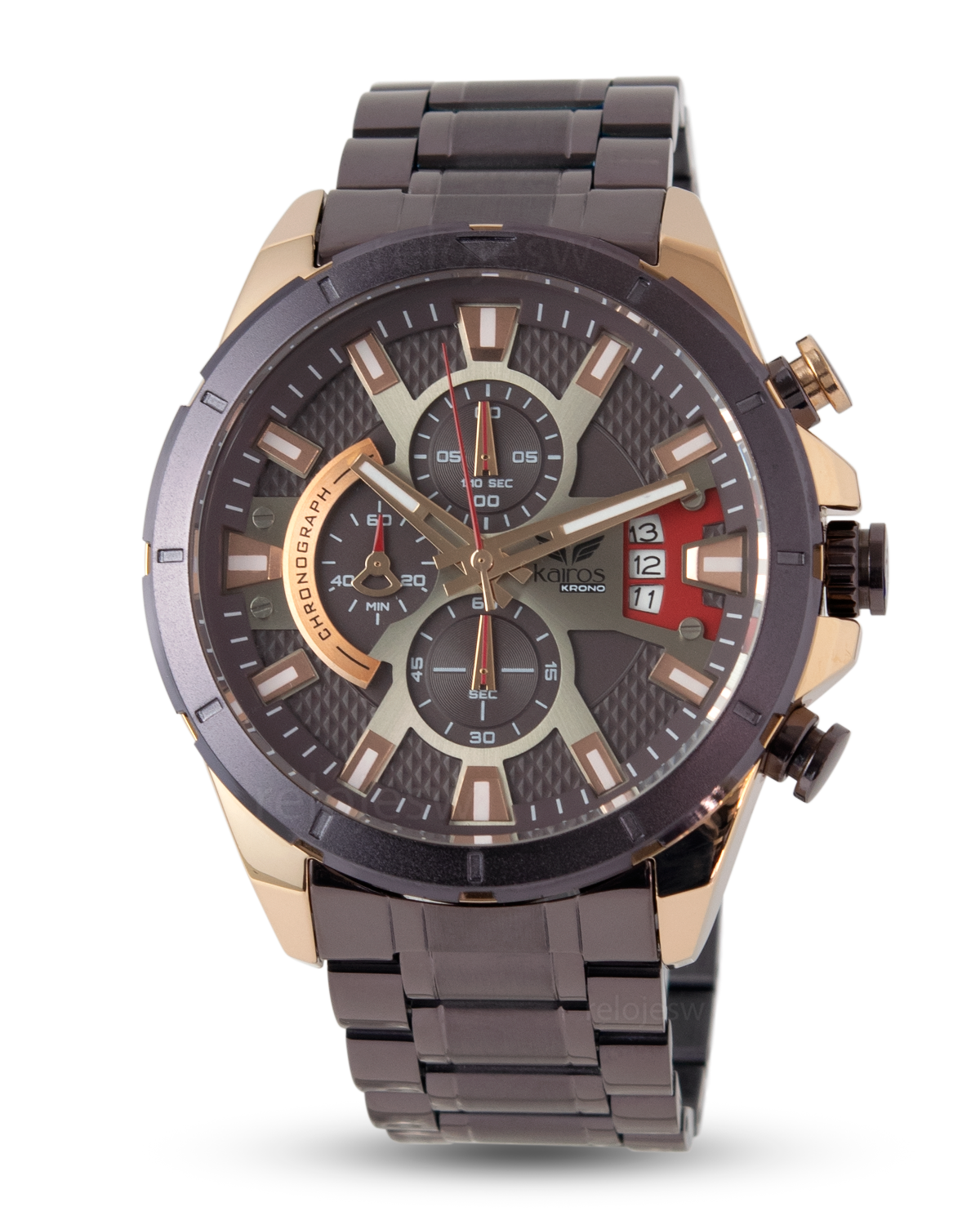 Reloj Kairos Hombre Morado Oro Rosa KR8401-8